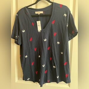 Loft coastal print t shirt.